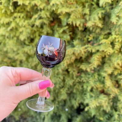 Рюмка Anna Hutte коричневая 60 мл накладной хрусталь Германия 