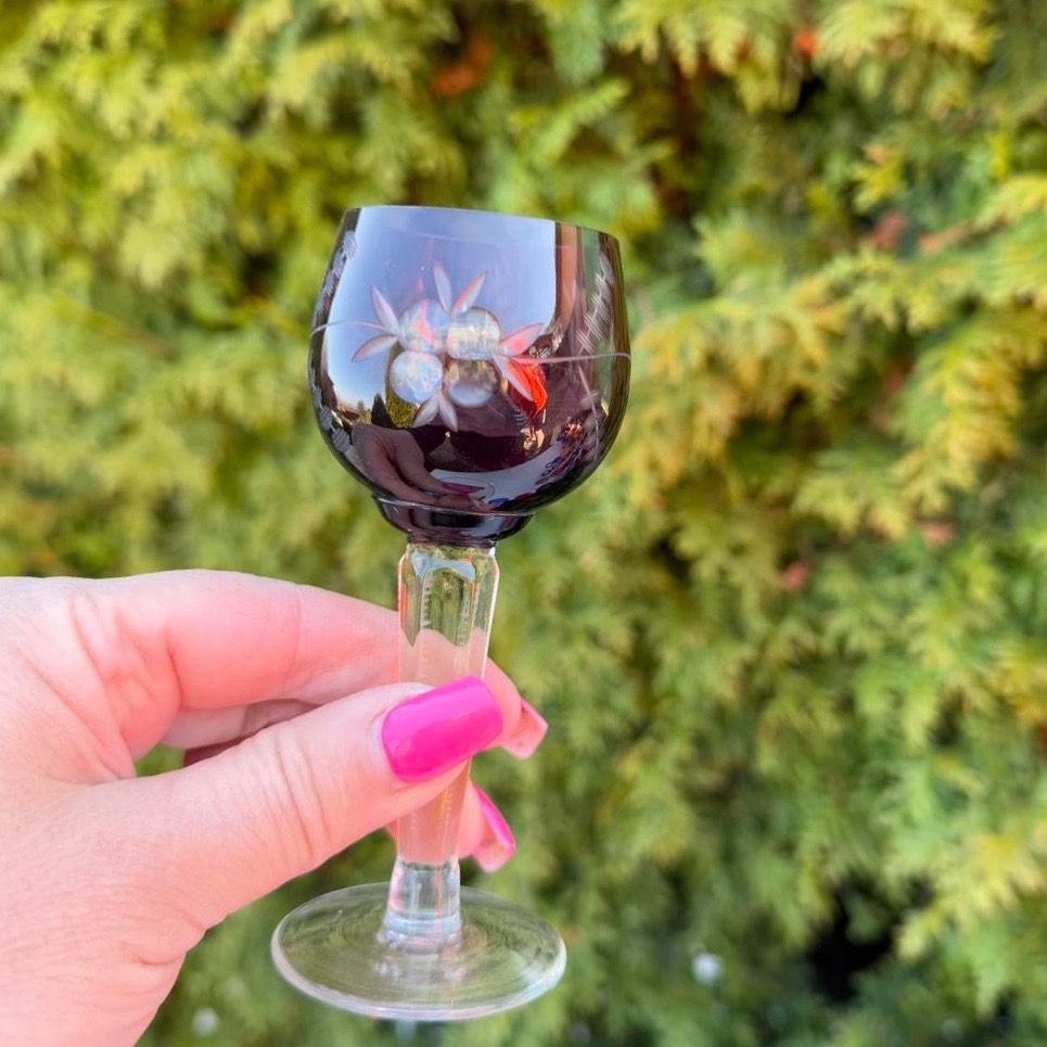 Рюмка Anna Hutte коричневая 60 мл накладной хрусталь Германия