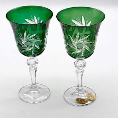 Бокал тюльпан набор 2 шт. 230 мл цветной хрусталь Чехия