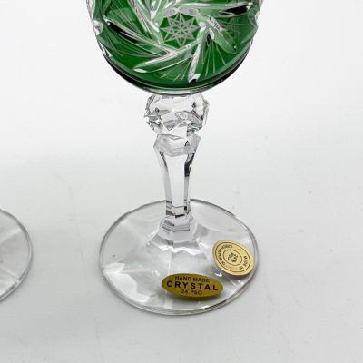 Бокал тюльпан набор 2 шт. 230 мл цветной хрусталь Чехия