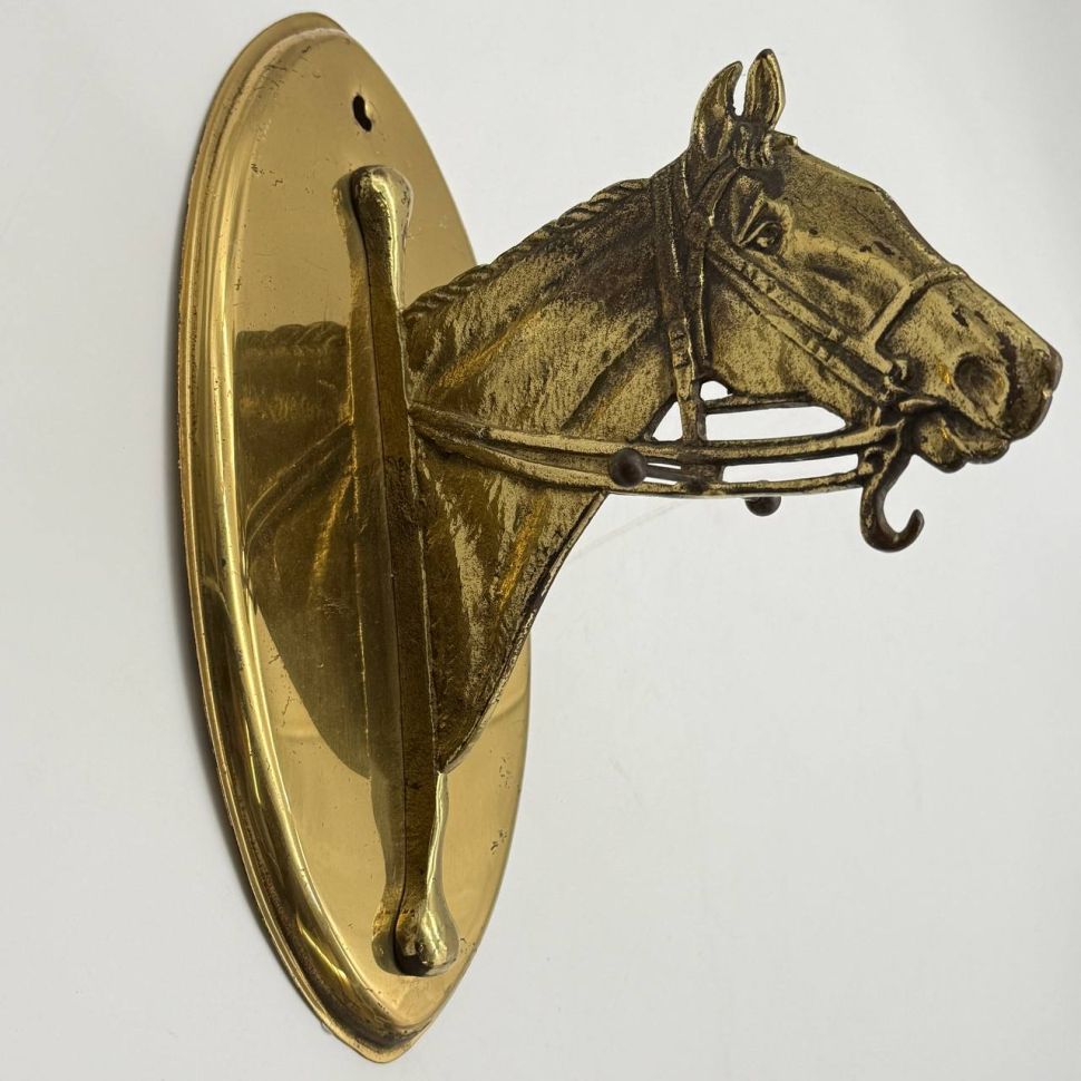 Вешалка Конь латунь