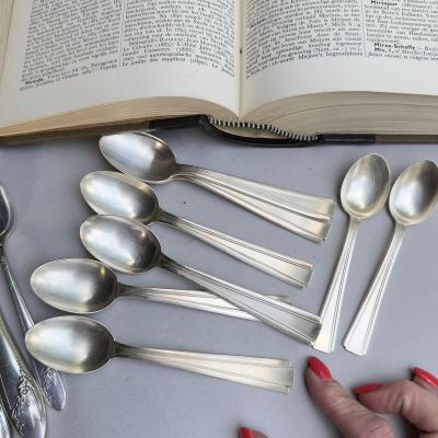 Ложка кофейная 12 см серебрение Франция