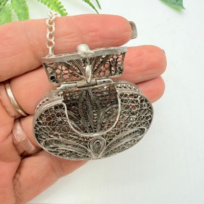 Кошелек сумочка 16 см серебро филигрань