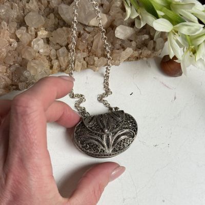 Кошелек сумочка 16 см серебро филигрань