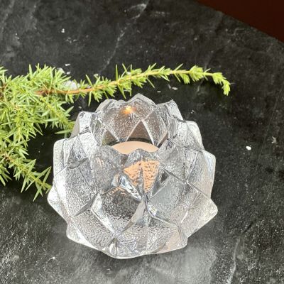 Подсвечник Orrefors Артишок 9 см Швеция хрусталь