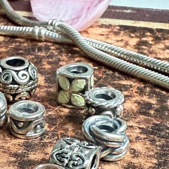 Шарм бусина Четырехлистник серебро эмаль 