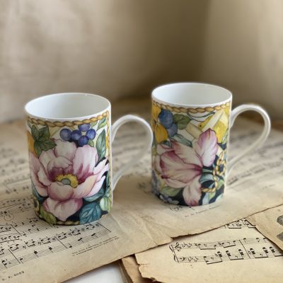 Кружка 300 мл Queen's Англия костяной фарфор набор 2 шт.