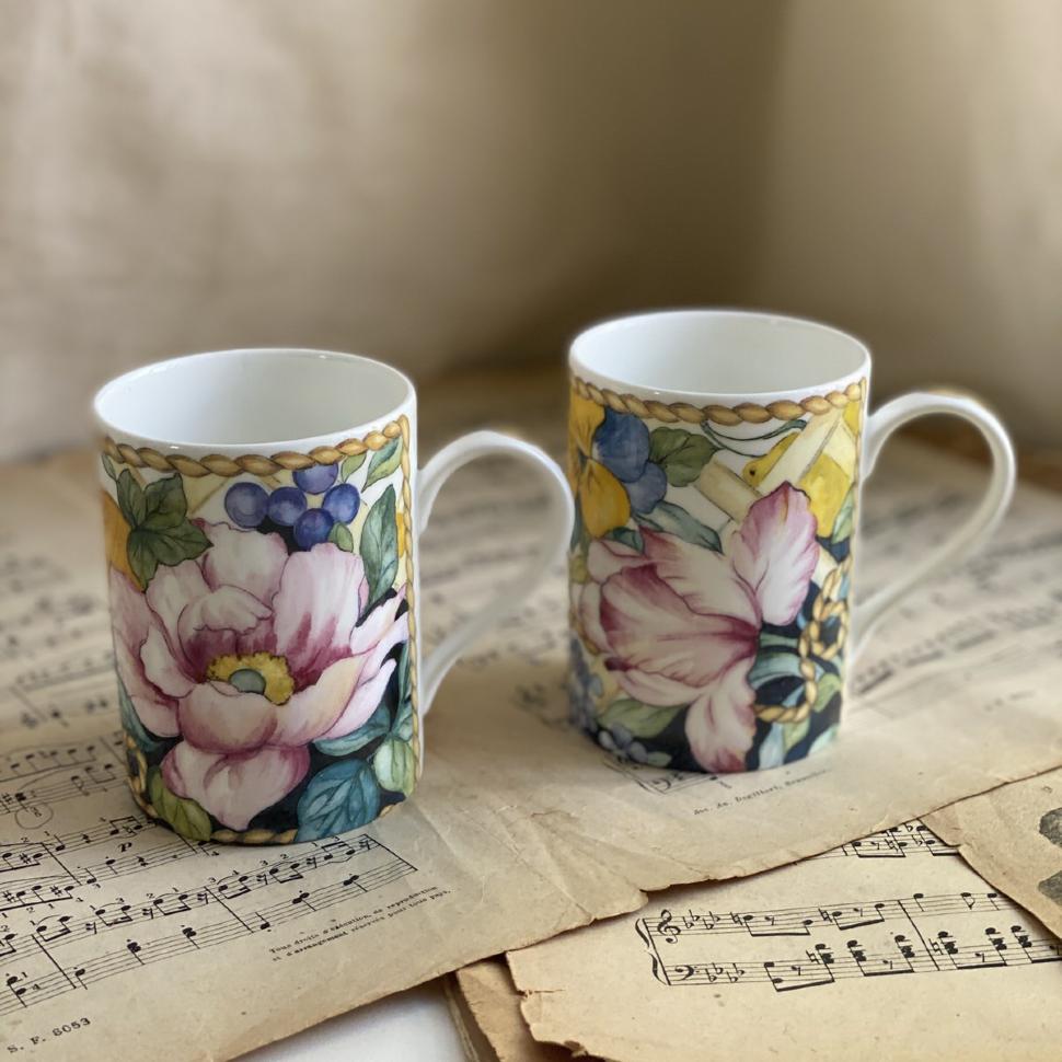 Кружка 300 мл Queen's Англия костяной фарфор набор 2 шт.