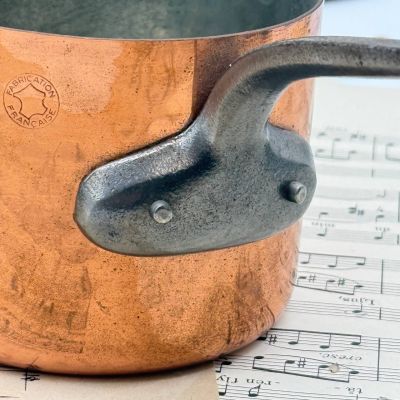 Ковш с ручкой высокий 0.7 л Франция медь