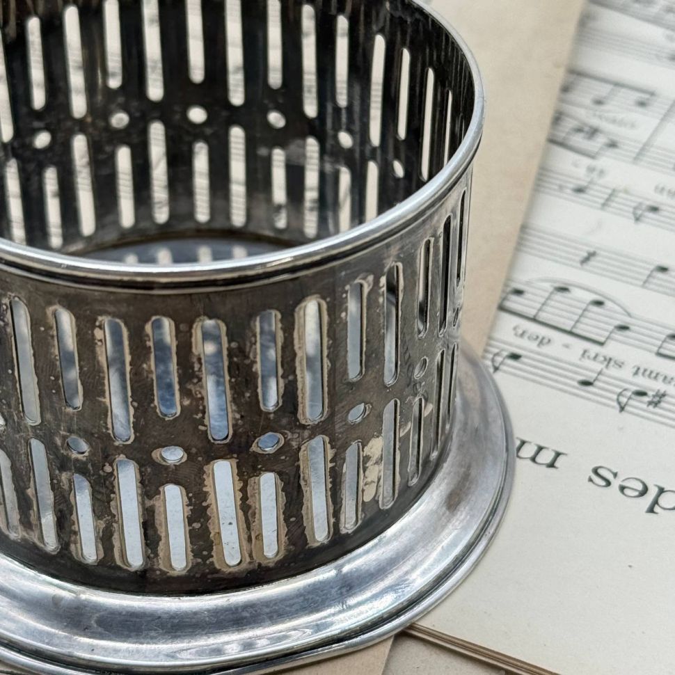 Подставка под бутылку 7см серебрение Франция 