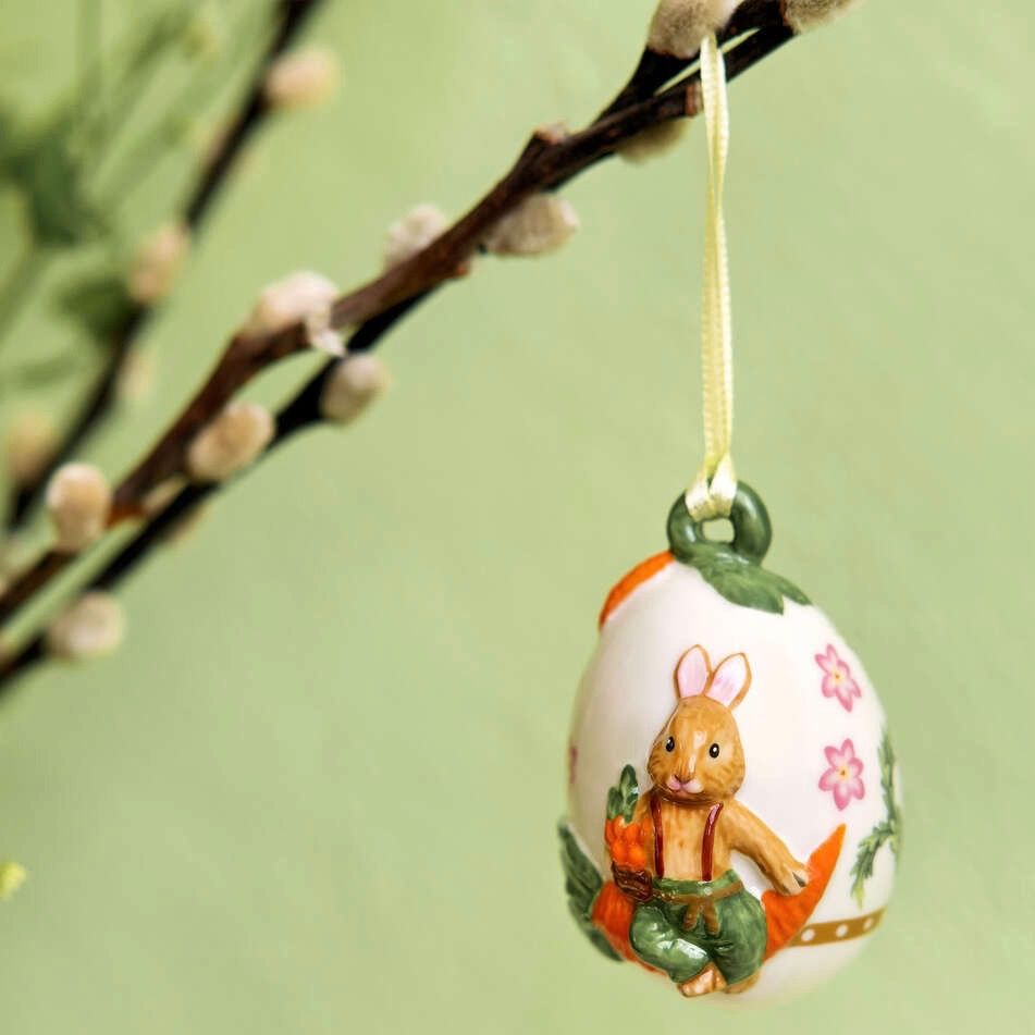 Подвес ВиллеройБох Яйцо пасхальное 8 см фарфор Германия