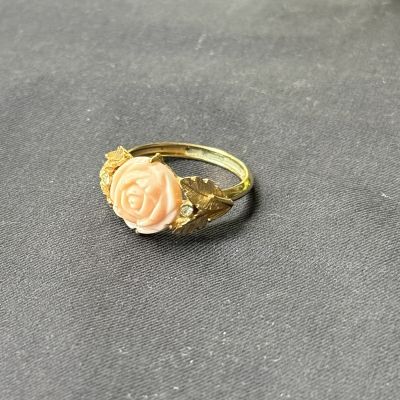 Кольцо с кораллом Avon позолота