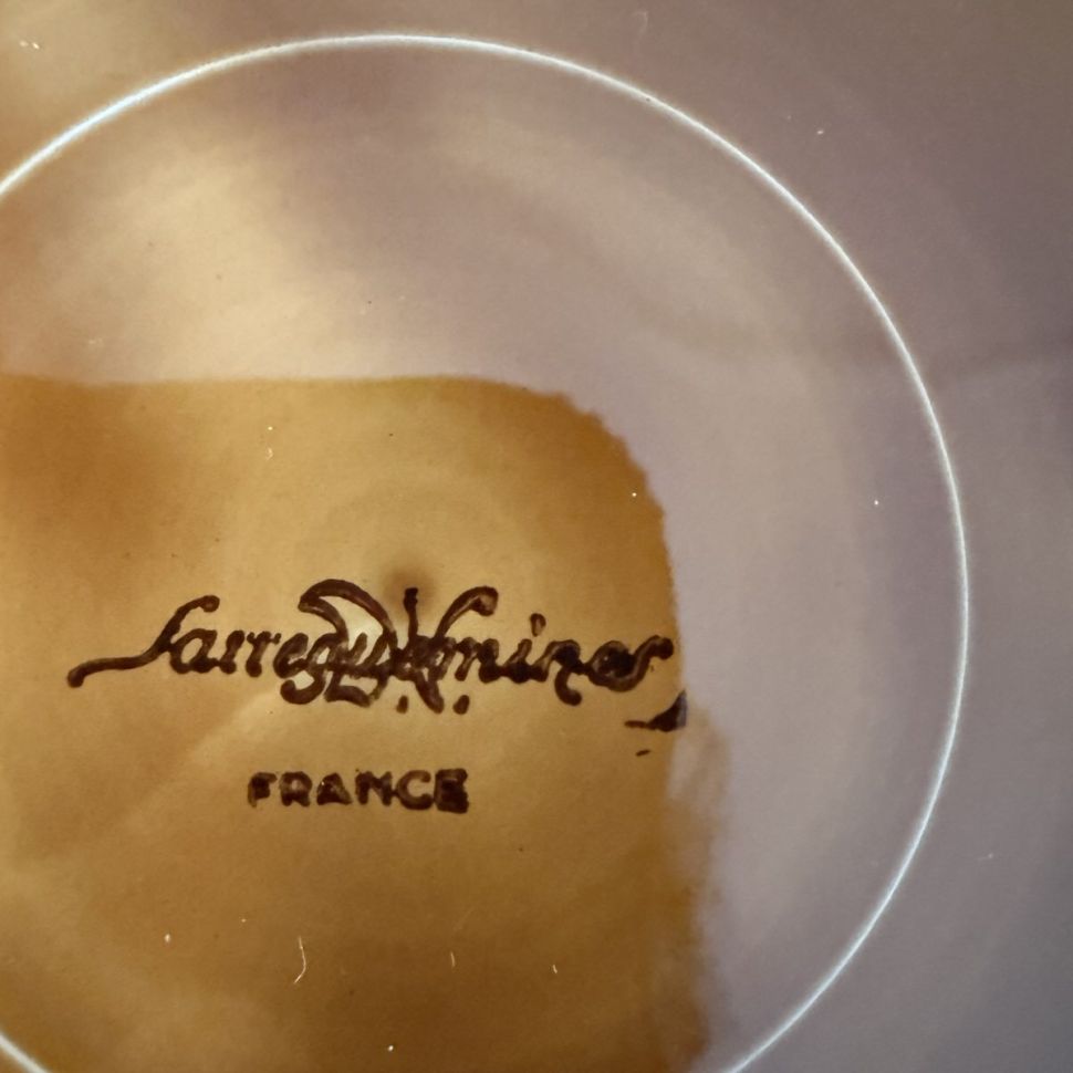 Тарелка менажница для спаржи 23 см Sarreguimenes майолика керамика