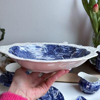 Блюдо James Kent Old Foley Staffordshire 30 см Англия реставрация