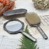 Зеркало щетка расческа набор 3 шт серебрение 