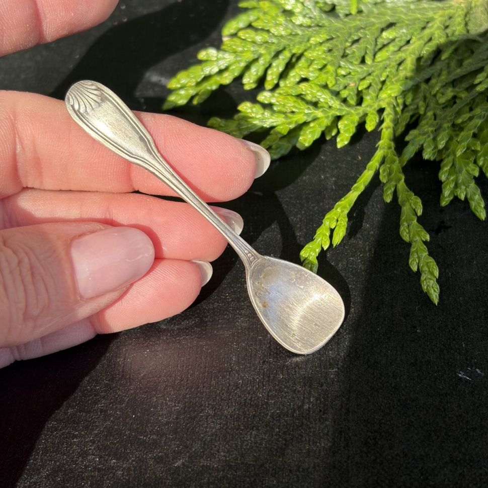 Ложка для соли 7 см серебро