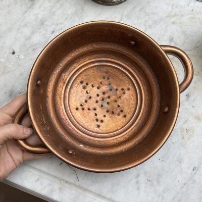 Дуршлаг с ручками 21 см медь