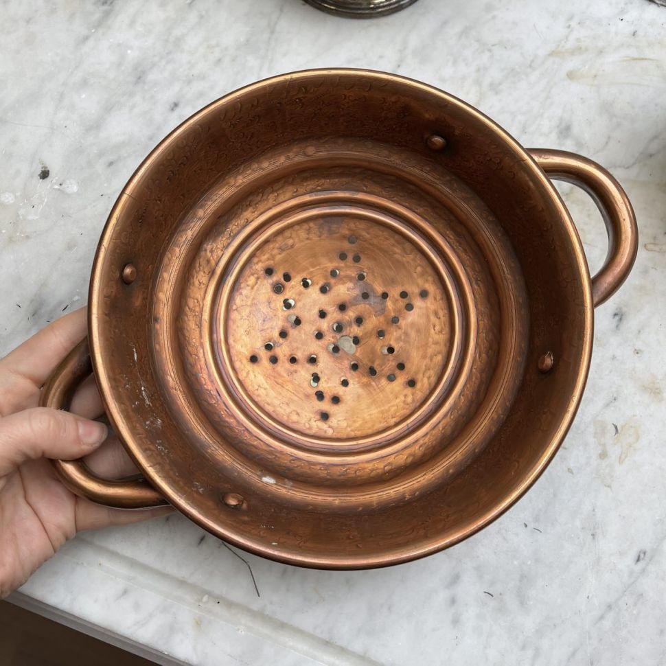 Дуршлаг с ручками 21 см медь