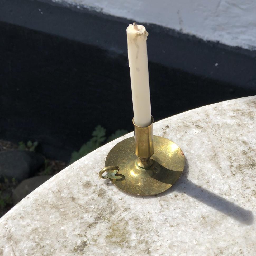 Подсвечник мини латунь 6 см с кольцом 