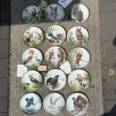 Тарелка Franklin Porcelain Птицы 23 см фарфор Франция 1984 г