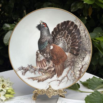Тарелка Franklin Porcelain Птицы 23 см фарфор Франция 1984 г