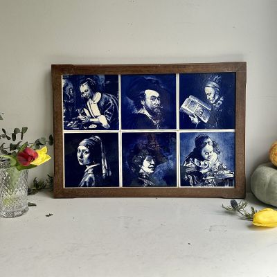 Панно 50х35 см Голландцы плитка дерево