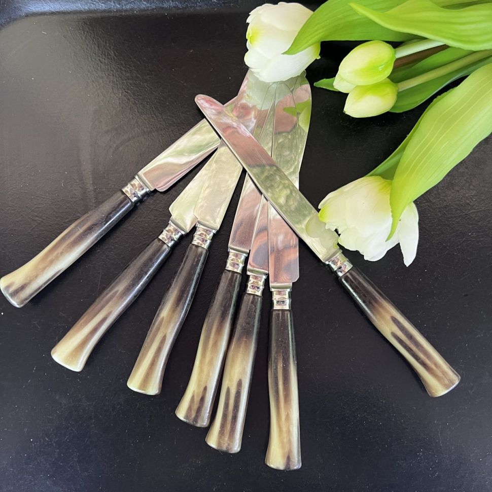 Нож столовый Fleur de Lys 24 см бакелит сталь Франция