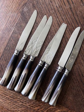 Нож столовый Fleur de Lys 24 см бакелит сталь Франция