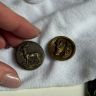 Пуговица старинная Олень 2,5 см латунь