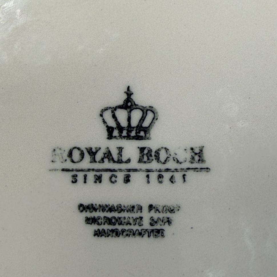 Масленка паштетница Royal Boch Indisch Blau 18 см Бельгия
