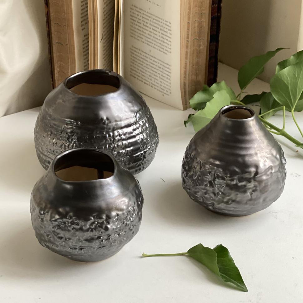 Ваза малая, набор 3 шт керамика