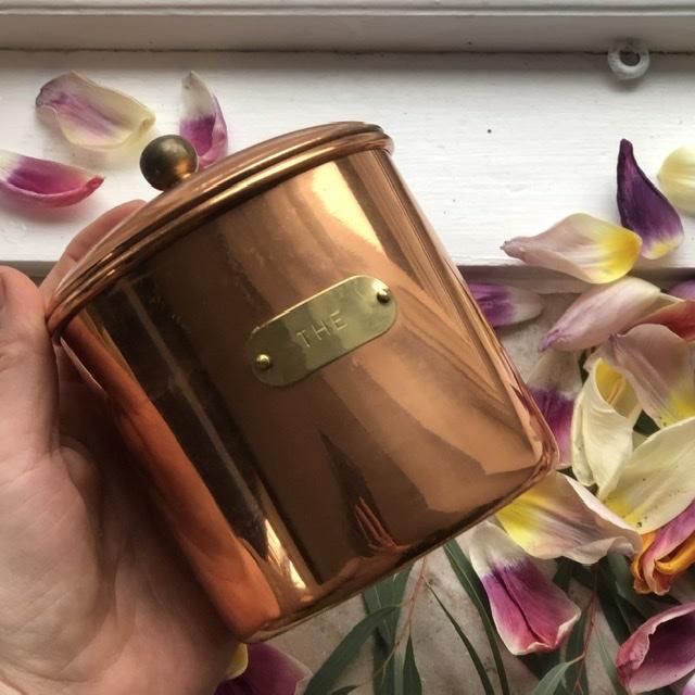 Банка с крышкой Чай медь