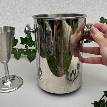Ведро для охлаждения бутылки 18 см сталь