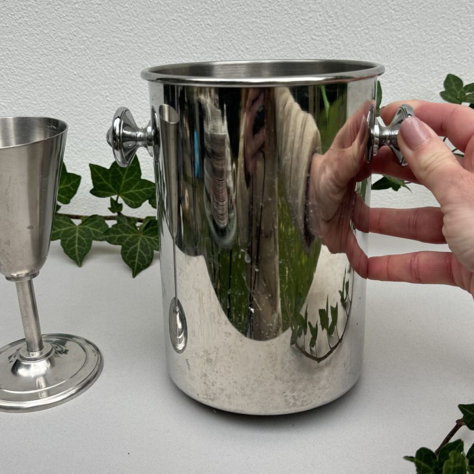 Ведро для охлаждения бутылки 18 см сталь