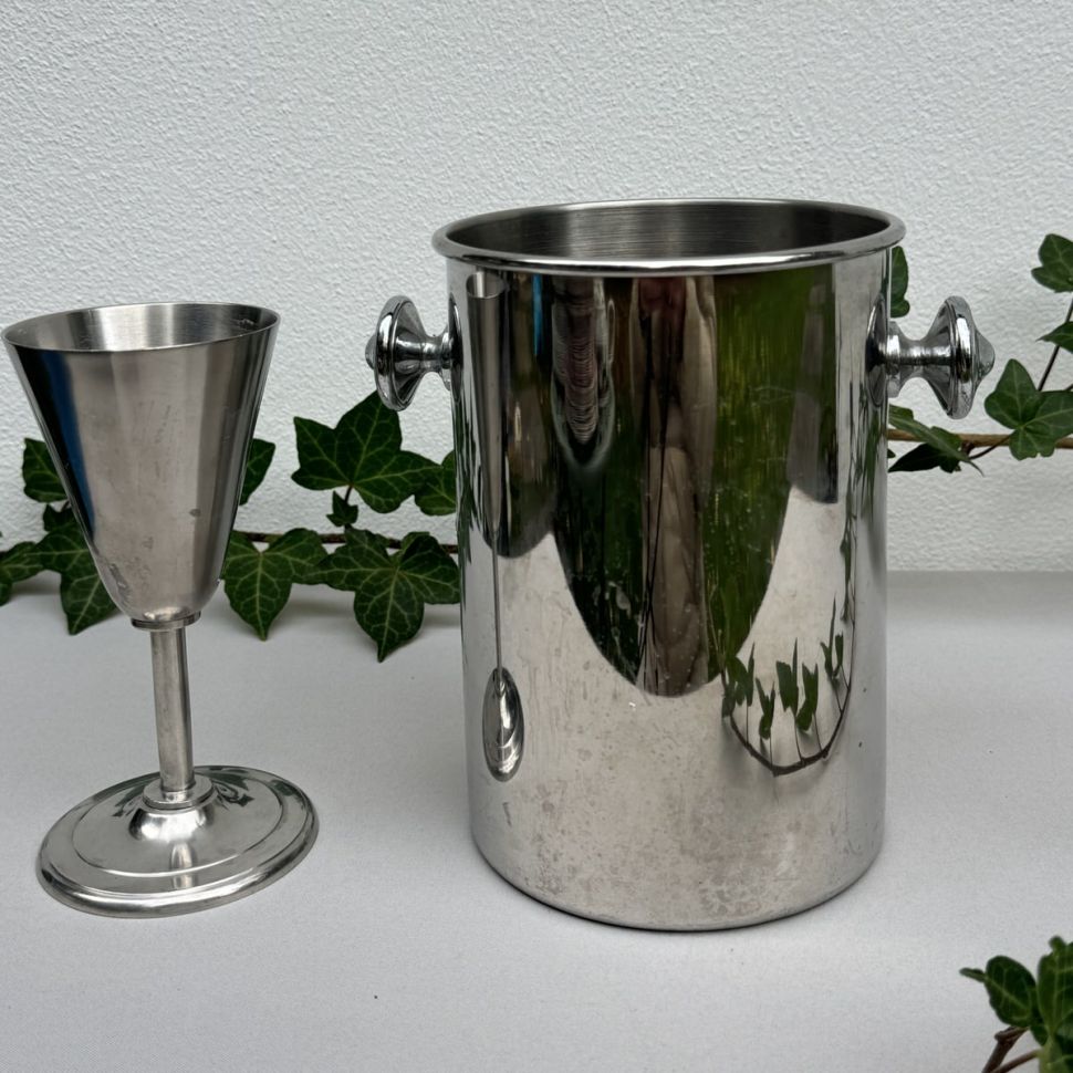 Ведро для охлаждения бутылки 18 см сталь