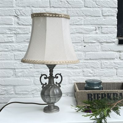 Лампа настольная олово с абажуром