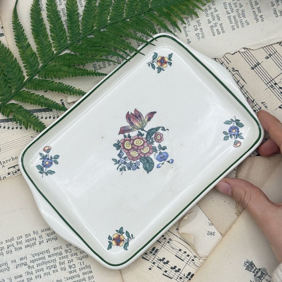 Блюдо поднос Alt Strassburg ВиллеройБох 20 см фарфор Германия 1950-е гг.  