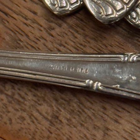 Ложка чайная 15 см серебрение Арнуво Франция