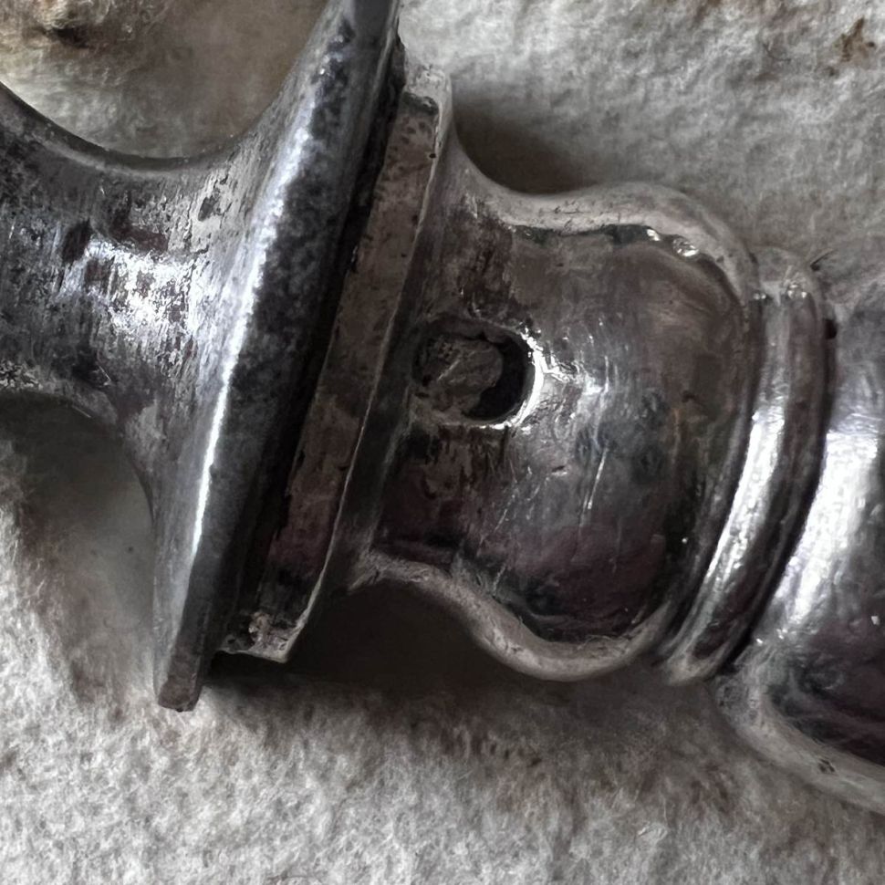 Набор вилка нож сервировочный Acier Fondu серебро сталь Франция