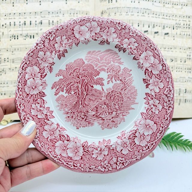 Тарелка Enoch Wedgwood Woodland 20 см Англия красный