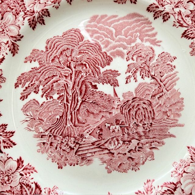 Тарелка Enoch Wedgwood Woodland 20 см Англия красный