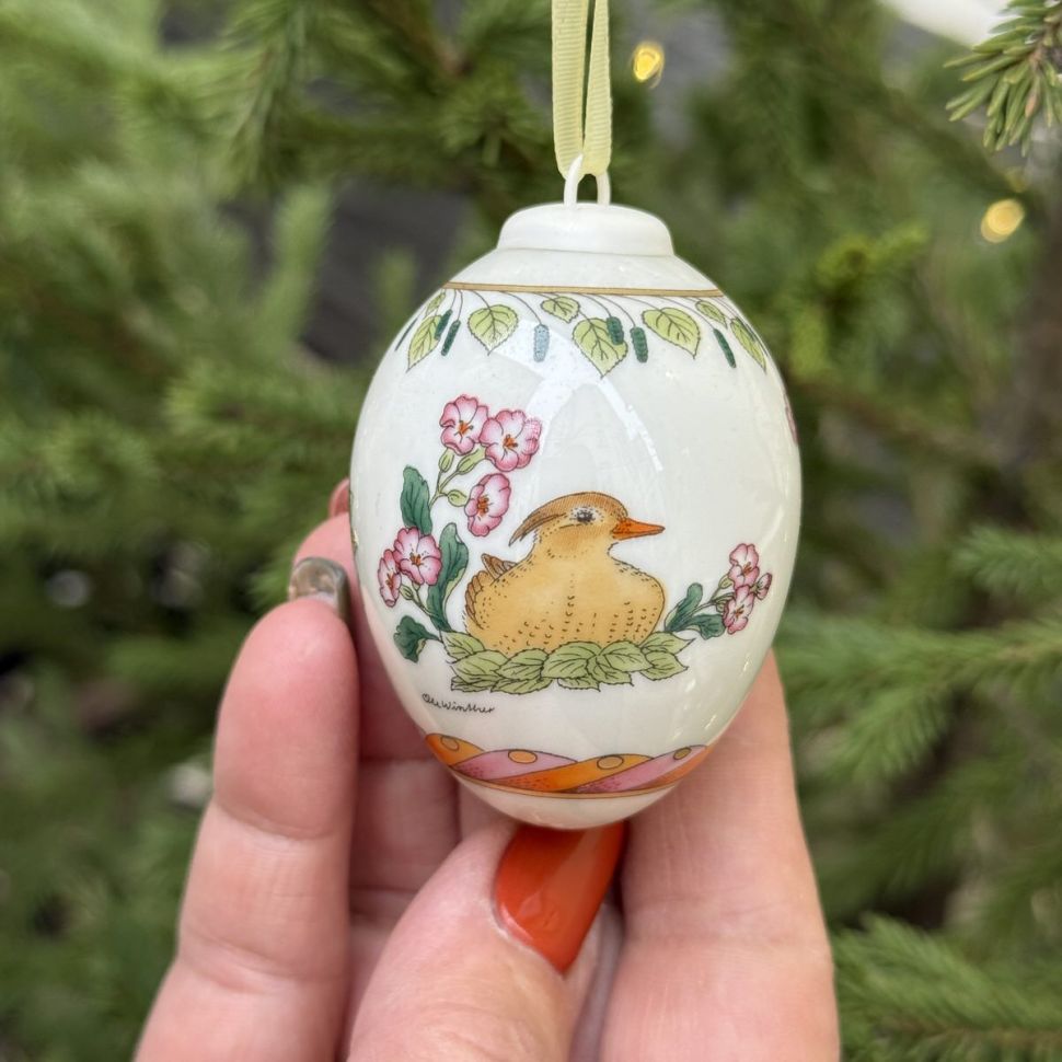 Подвес Яйцо пасхальное Hutschenreuther 7 см фарфор Германия 1998 г.