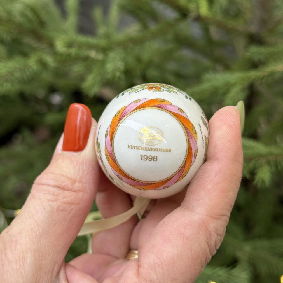 Подвес Яйцо пасхальное Hutschenreuther 7 см фарфор Германия 1998 г.