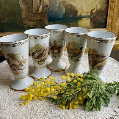 Мазагран Limoges Дикие птицы 200 мл фарфор Франция