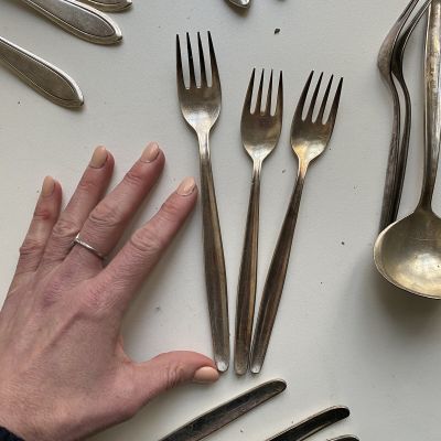 Вилка 20 см Nieuwpoort Бельгия мельхиор серебрение