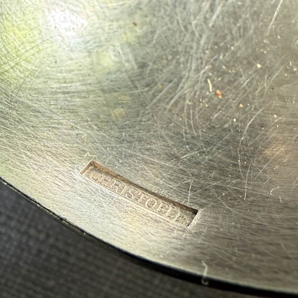 Царь ложка салатная Christofle 26 см серебрение Франция конец 19 века