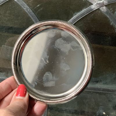 Блюдце-подставка 10 см мельхиор