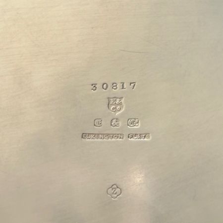 Масляная горелка Elkington&Co 20 см сталь с серебрением Англия