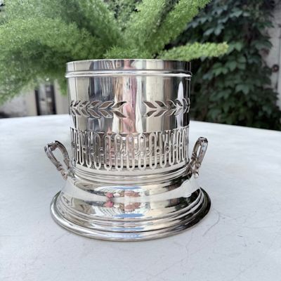 Масляная горелка Elkington&amp;Co 20 см сталь с серебрением Англия