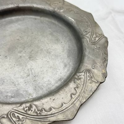 Блюдо поднос Арнуво 18 см олово